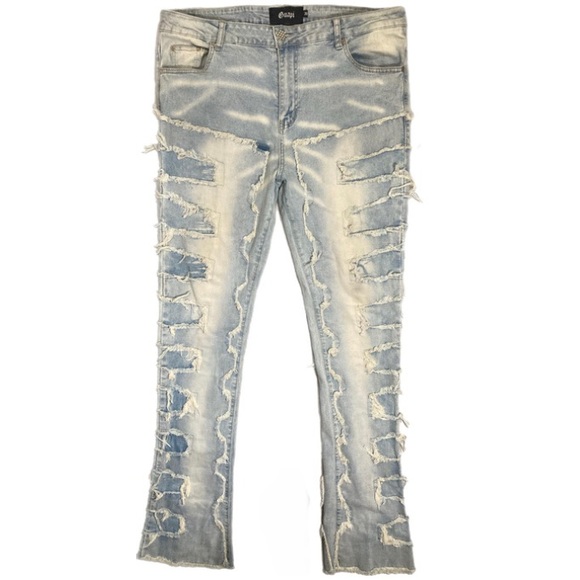 Guapi Other - Guapi Jeans Men’s 36x37 Slim Super Stacked Distressed High Rise Blue Celebrity
